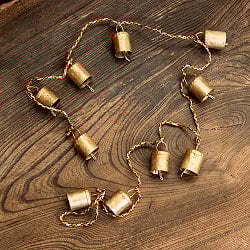 【送料無料・6個セット】ドアチャイムなどへ！手作りのやさしい音色 インドの銅製カウベル-【3cm*2cm*100cm】 - サブ2