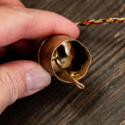 【送料無料・6個セット】ドアチャイムなどへ！手作りのやさしい音色 インドの銅製カウベル-【3cm*2cm*100cm】 - サブ4