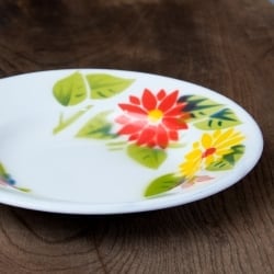 タイのレトロホーロー 花柄飾り皿 RABBIT BRAND〔約18cm×約2.7cm〕 - サブ4