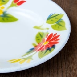 タイのレトロホーロー 花柄飾り皿 RABBIT BRAND〔約18cm×約2.7cm〕 - サブ5