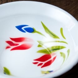 タイのレトロホーロー 花柄飾りボウル RABBIT BRAND〔約16cm×約4cm〕 - サブ2