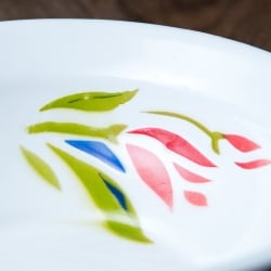 タイのレトロホーロー 花柄飾りボウル RABBIT BRAND〔約16cm×約4cm〕 - サブ5