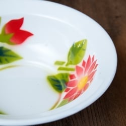 タイのレトロホーロー 花柄飾りボウル RABBIT BRAND〔約21.2cm×約6.4cm〕 - サブ5