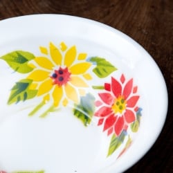 タイのレトロホーロー 花柄飾りボウル RABBIT BRAND〔約18.5cm×約5.2cm〕 - サブ2