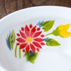 タイのレトロホーロー 花柄飾りボウル RABBIT BRAND〔約18.5cm×約5.2cm〕 - サブ5