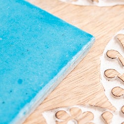 〔10cm×10cm〕ブルーポッタリー ジャイプール陶器の正方形デコレーションタイル水色 インド品質 - サブ3