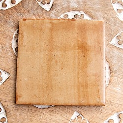 〔10cm×10cm〕ブルーポッタリー ジャイプール陶器の正方形デコレーションタイル 茶