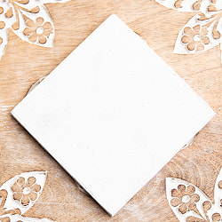 〔10cm×10cm〕ブルーポッタリー ジャイプール陶器の正方形デコレーションタイル タージ・マハル ダイヤ - サブ4