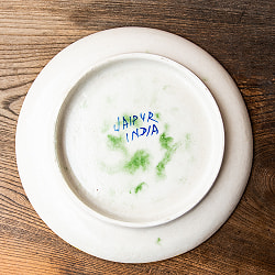 〔大皿 直径：25.5cm〕ブルーポッタリー ジャイプール陶器の円形飾り皿 黄唐草 - サブ5