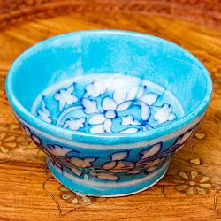 〔お椀型 直径：10.5cm〕ブルーポッタリー ジャイプール陶器の飾り皿