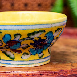 〔お椀型 直径：10.5cm〕ブルーポッタリー ジャイプール陶器の飾り皿 - サブ3