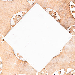 〔10cm×10cm〕ブルーポッタリー ジャイプール陶器の正方形デコレーションタイル クロス型唐草水色 - サブ4