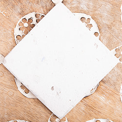 〔10cm×10cm〕ブルーポッタリー ジャイプール陶器の正方形デコレーションタイル 円と青花 - サブ4