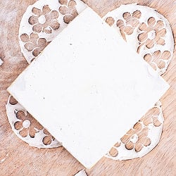 〔7.5cm×7.5cm〕ブルーポッタリー ジャイプール陶器の正方形デコレーションタイル 青花 - サブ4