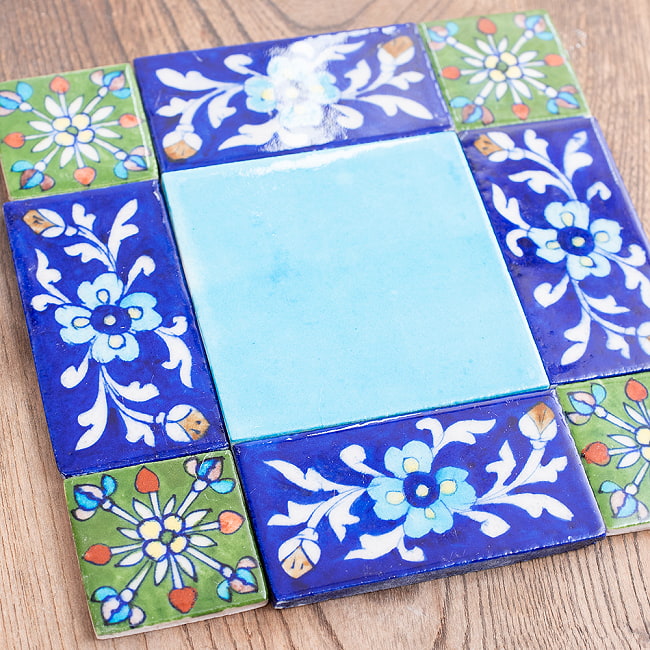 〔10cm×5cm〕ブルーポッタリー ジャイプール陶器 デコレーションタイル 青花 6 - 他の柄と組み合わせるのもおすすめです。