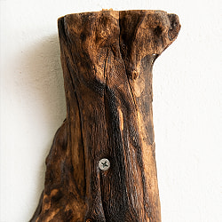 天然木とリサイクルガラスのフラワーベース 花瓶 壁掛けタイプ - サブ5