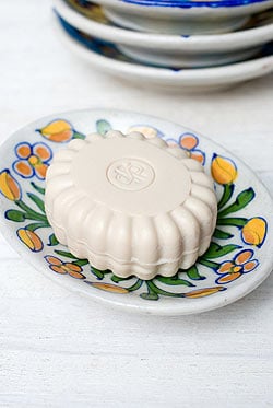 ジャイプール陶器のソープディッシュ - オレンジ - サブ2