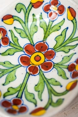 ジャイプール陶器のソープディッシュ - オレンジ - サブ5