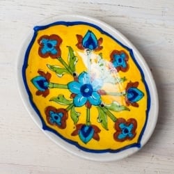 ジャイプール陶器のソープディッシュ - 黄色 - サブ3