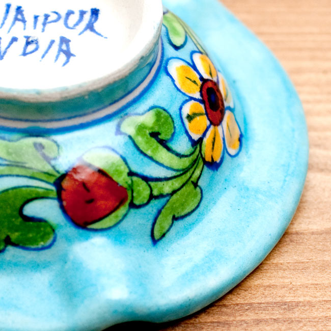 ブルーポッタリー ジャイプール陶器の灰皿・小物入れ - 水色 の通販