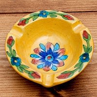 ブルーポッタリー ジャイプール陶器の灰皿・小物入れ - 濃黄色の商品写真