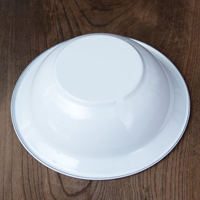 【6個セット】タイのレトロホーロー 花柄飾りボウル RABBIT BRAND〔約21.2cm×約6.4cm〕 7 - 裏面です