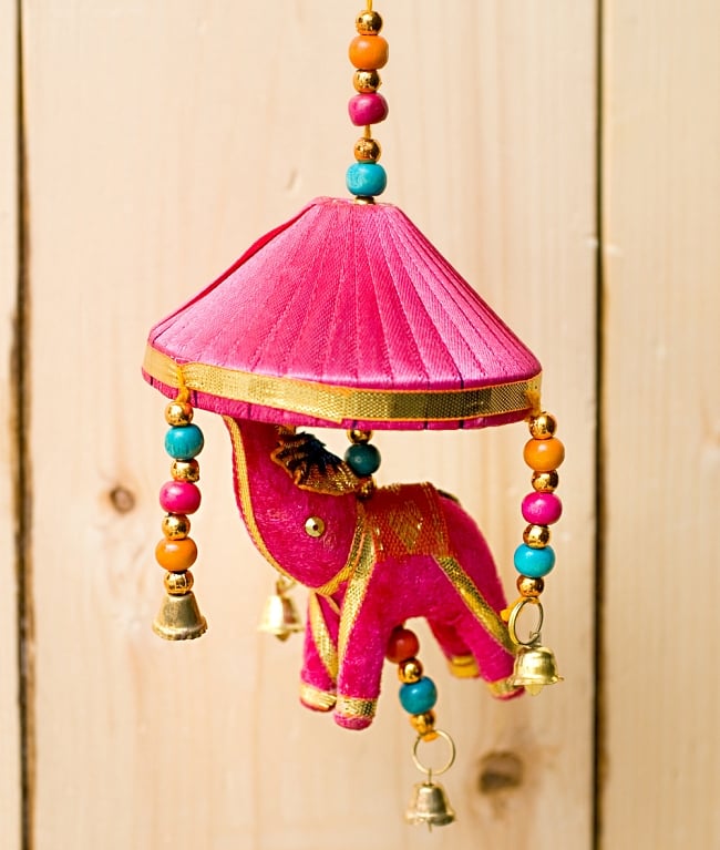 ゾウのハンギング傘-8cm ピンク 【アソート】の写真