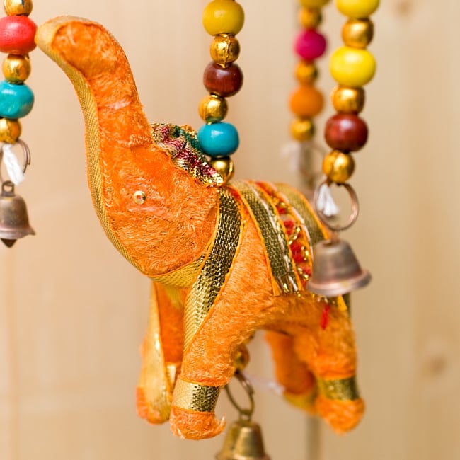 ゾウのハンギング傘-8cm オレンジ 【アソート】 3 - 手作りの可愛い象さんです。目はあったりなかったりします。1点1点異なるのが手作りならではの魅力ですね＾＾