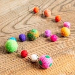 フェルトボールのコスモハンギング　【約50cm】(ID-HANG-217)