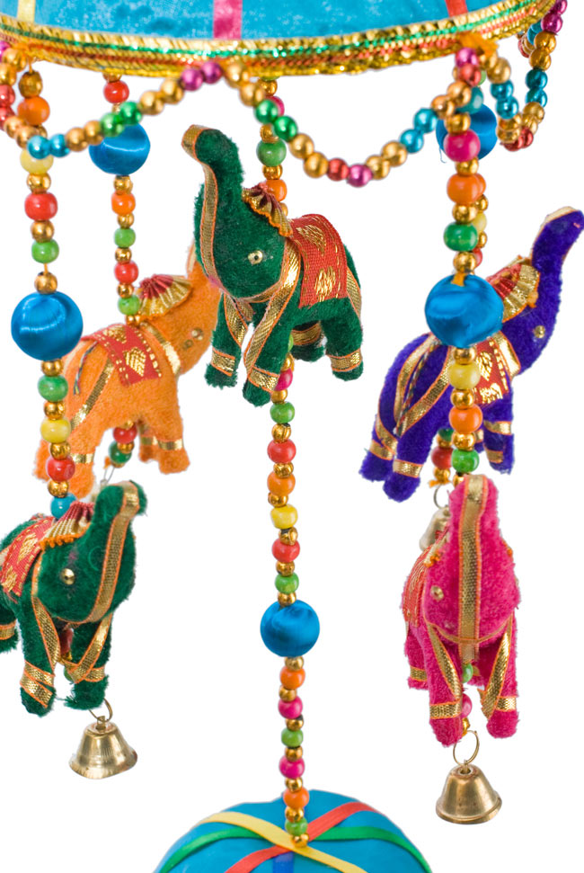 ゾウのハンギング2連-15cm オーシャン 2 - ちょっと斜め上から撮ってみました。