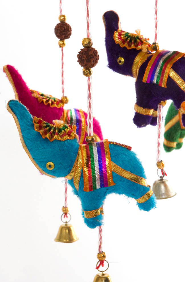 ゾウのハンギング2連-15cm オーシャン 4 - ぞうさんをアップにしてみました。