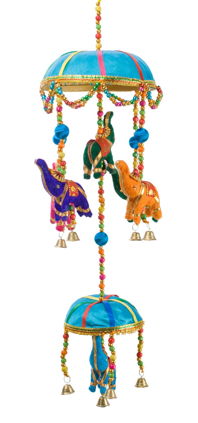 ゾウのハンギング2連-15cm オーシャンの写真