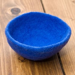 ふわふわフェルトのカラフルボウル【S】ブルーの商品写真