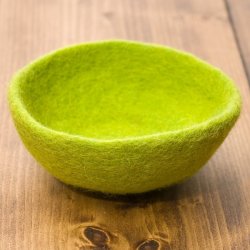 ふわふわフェルトのカラフルボウル【S】ライムグリーンの商品写真