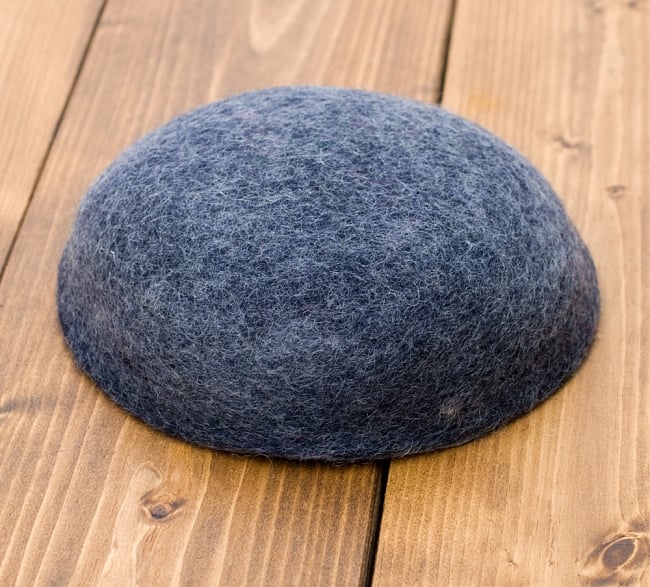 ふわふわフェルトのカラフルボウル【L】チャコールグレー 4 - 裏側はこの様になっています。縫い目がありません^^