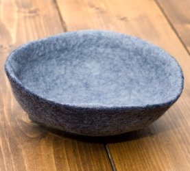 ふわふわフェルトのカラフルボウル【L】チャコールグレーの商品写真