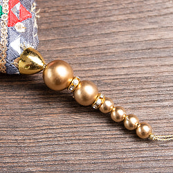 インドのきらめくタッセル　カラフル1連 - サブ5