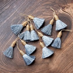 【12個SET】インドのきらめくタッセル ミニミニタッセル