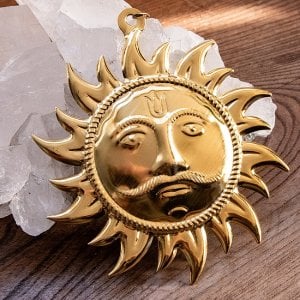 スーリャの円盤型ハンギング 14cmくらい(ID-HANG-305)