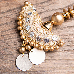 【お得な3個SET】インドのきらめくタッセル　扇1連 - サブ3