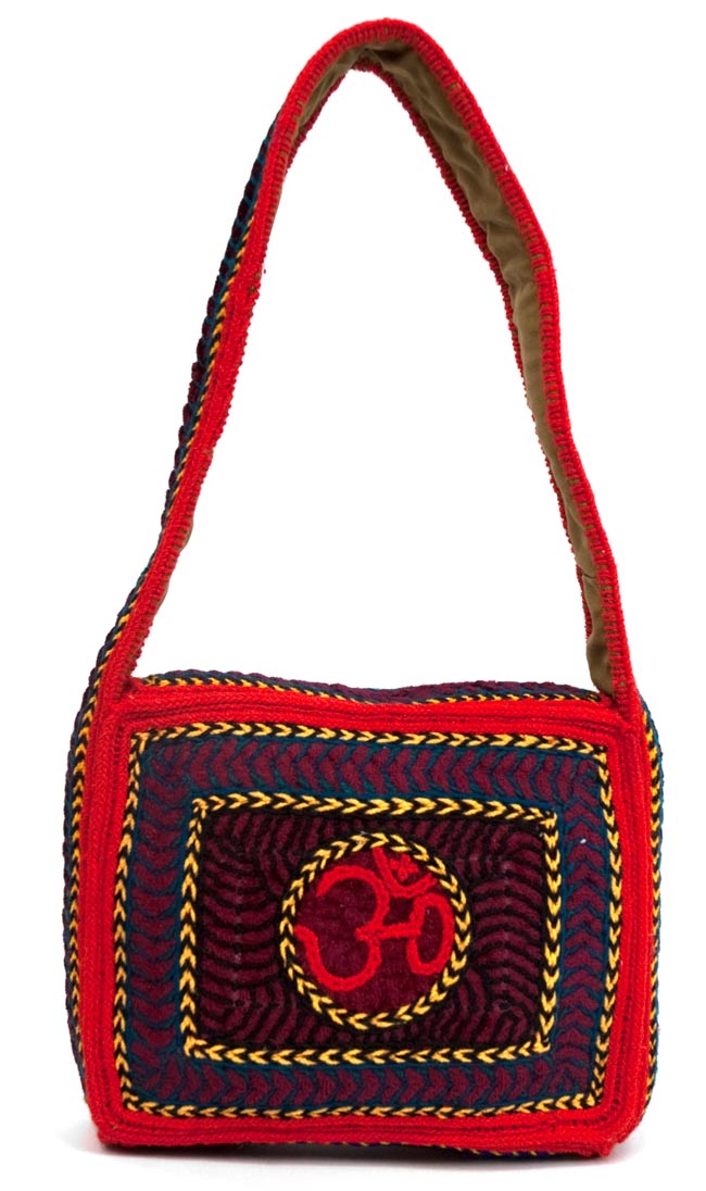 サドゥーが手作り!作りのしっかりしたバババッグ - 赤 3 - 側面はこんな感じ