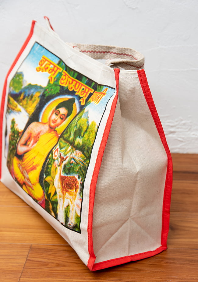 ブッダ - マサラ帆布バッグ 3 - マチが広いです。