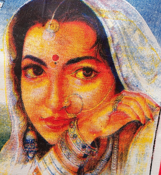 マサラ帆布バッグ[インドの女性] 3 - 表面を平らに撮影しました