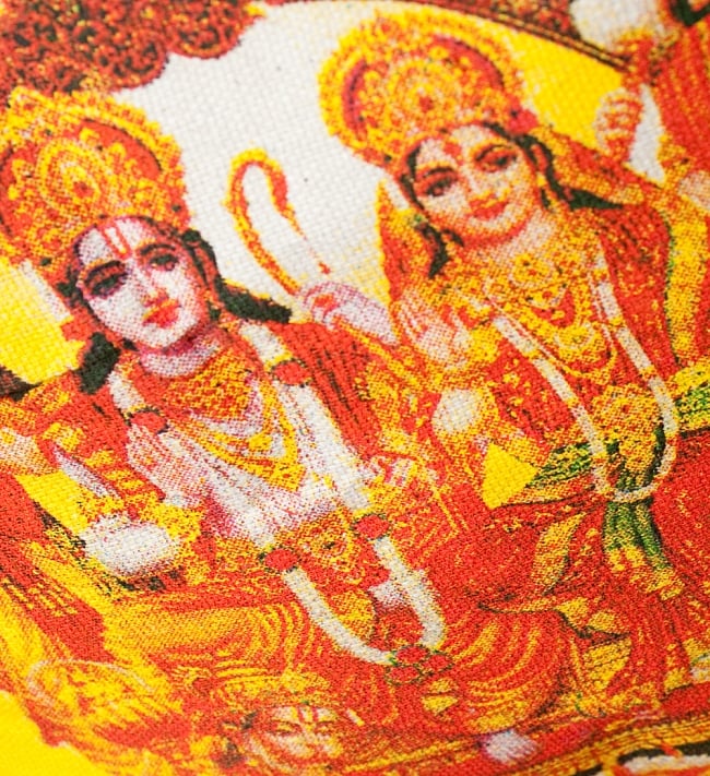 マサラ帆布バッグ[RAM DARBAR] 4 - 表面を斜めから撮影しました