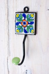 ジャイプールポッタリーの壁掛けフック - スクエアの商品写真