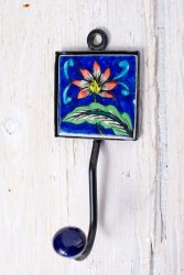 ジャイプールポッタリーの壁掛けフック - スクエアの商品写真