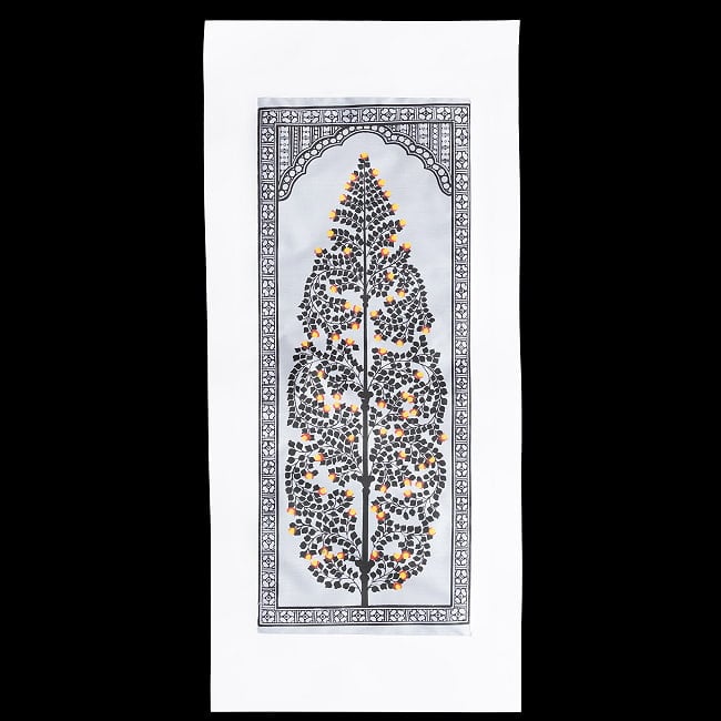 生命の樹 - オディシャ州の伝統絵画 パタチトラ インドの神話と自然を描いた細密アート【1点物】 2 - 全体を撮影しました