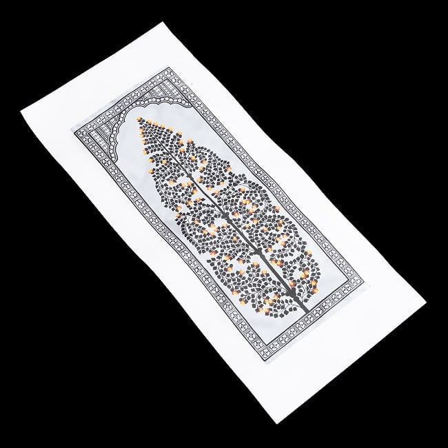 生命の樹 - オディシャ州の伝統絵画 パタチトラ インドの神話と自然を描いた細密アート【1点物】 3 - 斜めから全体を撮影しました