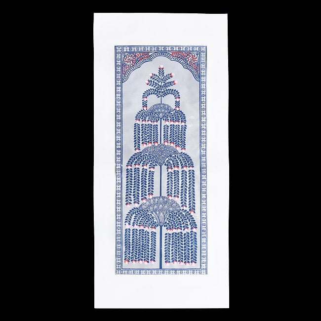生命の樹 - オディシャ州の伝統絵画 パタチトラ インドの神話と自然を描いた細密アート【1点物】 2 - 全体を撮影しました