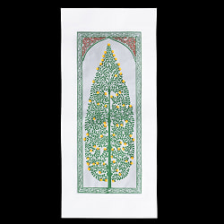 生命の樹 - オディシャ州の伝統絵画 パタチトラ インドの神話と自然を描いた細密アート【1点物】 - サブ2